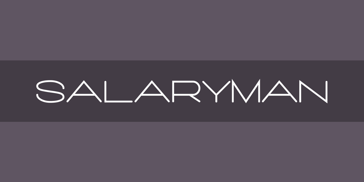 Beispiel einer Salaryman-Schriftart